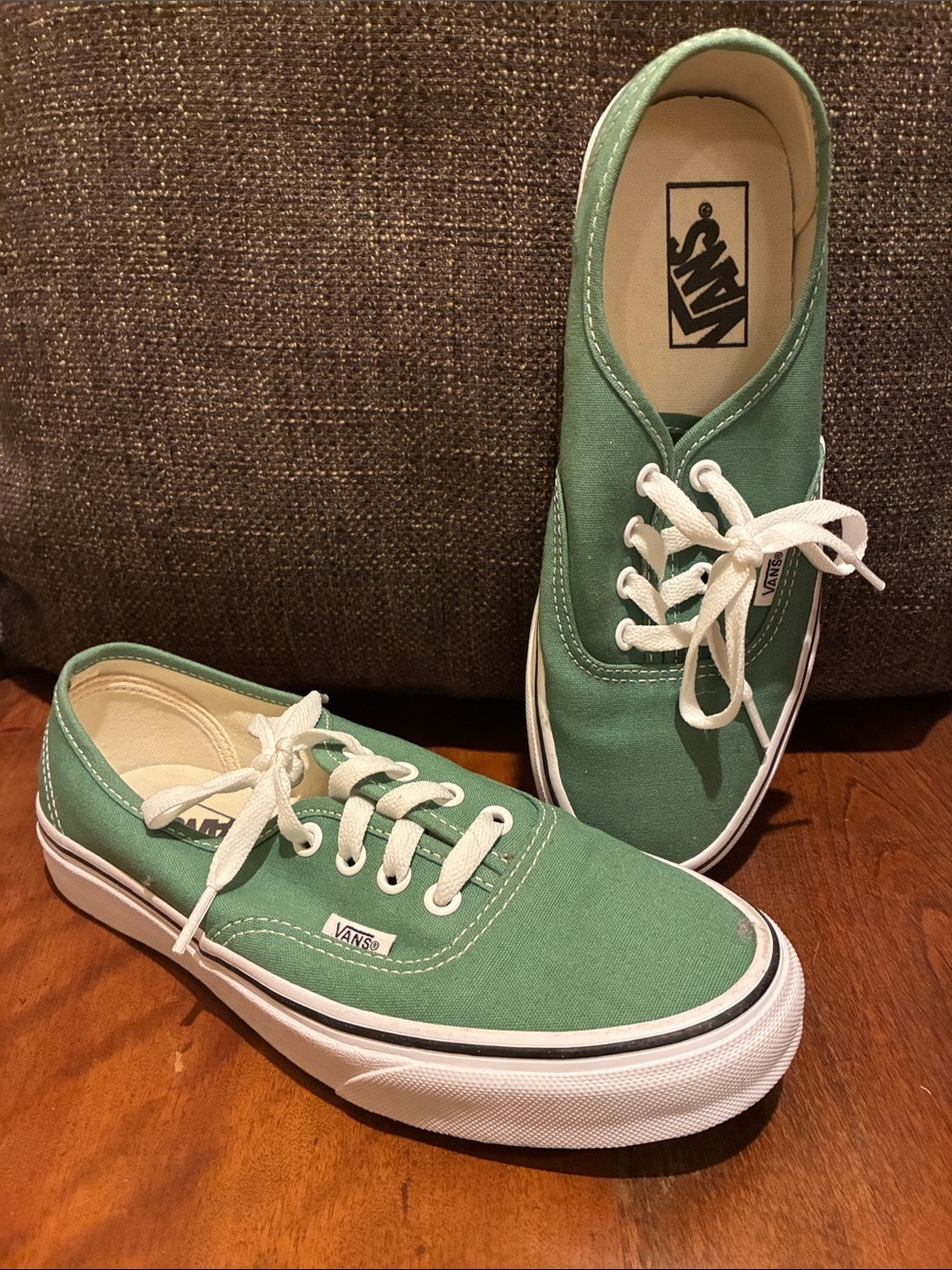 Vans Low-Top Canvas Sneakers in Mint Green